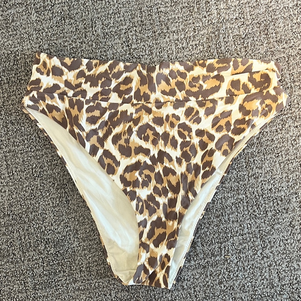 Aerie leopard print bikini bottoms